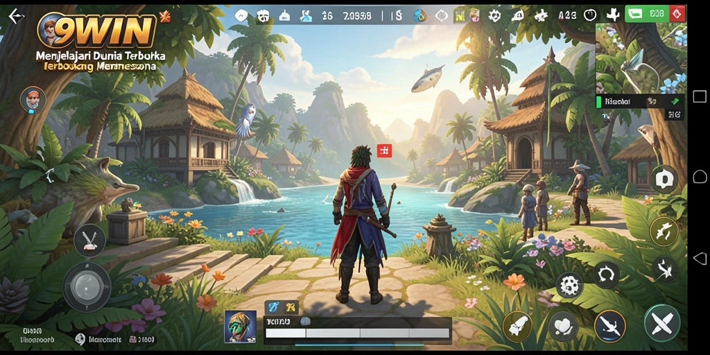 Gameplay 9WIN yang menarik dalam dunia terbuka yang indah.