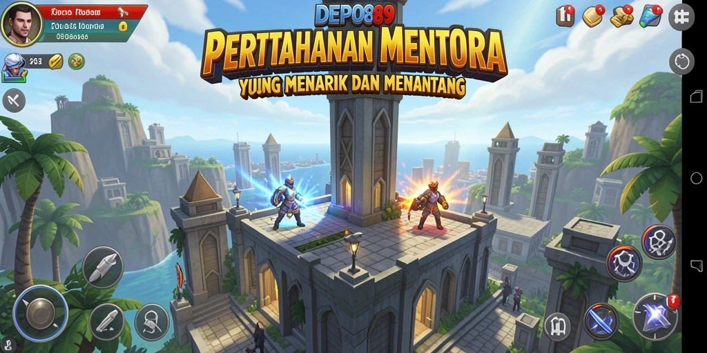 Tampilan gameplay menara di DEPO89 yang mendebarkan.