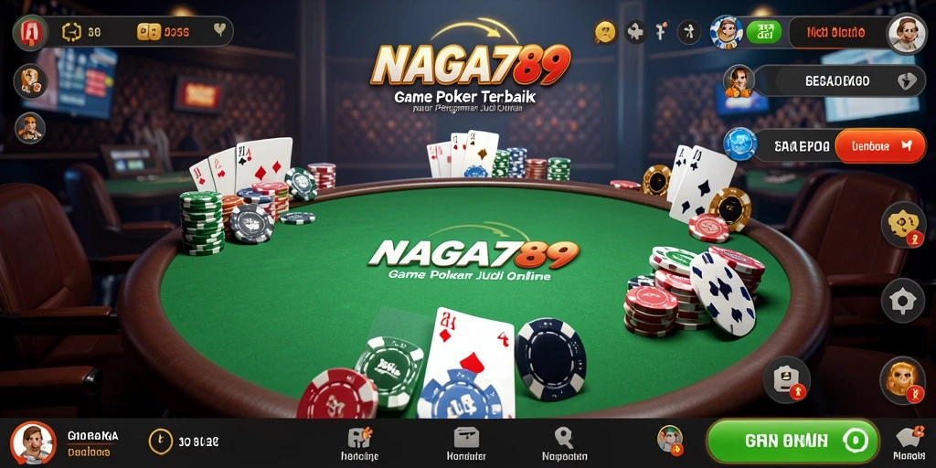 Screenshot gameplay NAGA789 menunjukkan keseruan bermain Poker.