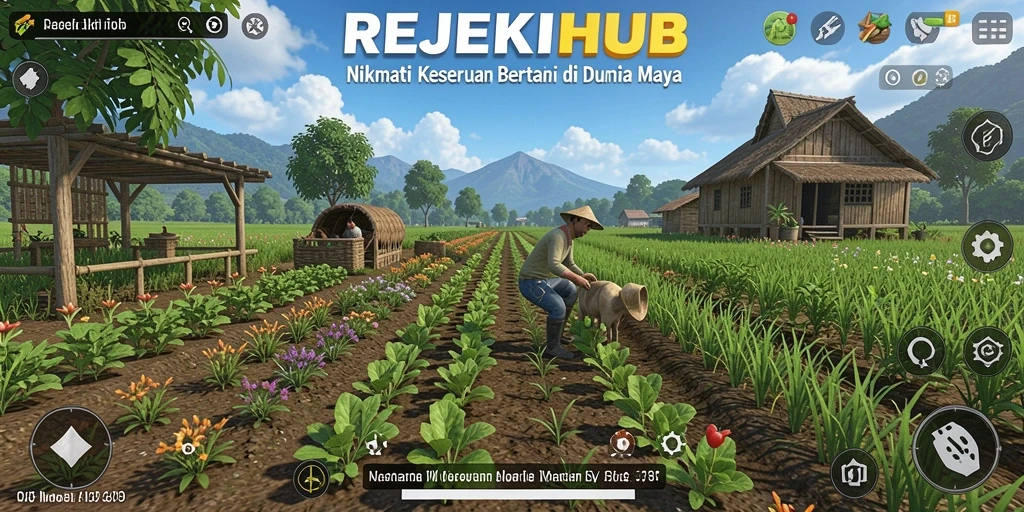 Gameplay seru bertani di dunia <strong>REJEKIHUB</strong>.