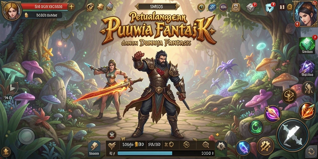 Tampilan gameplay SM605 yang menakjubkan dalam petualangan RPG.
